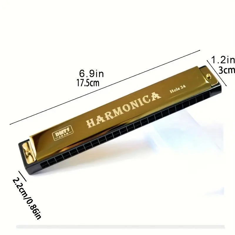 Travel Harmonica for Kids, Portable 24 Holes Harmonica for Beginner, Musical Instruments & Accessories