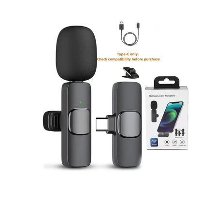 Lavalier Mic for Iphone/Android/Ipad - Mini Clip-On Microphone with Crystal Clear Sound for Live Streaming, USB-C Vlog Microphone for Smartphones