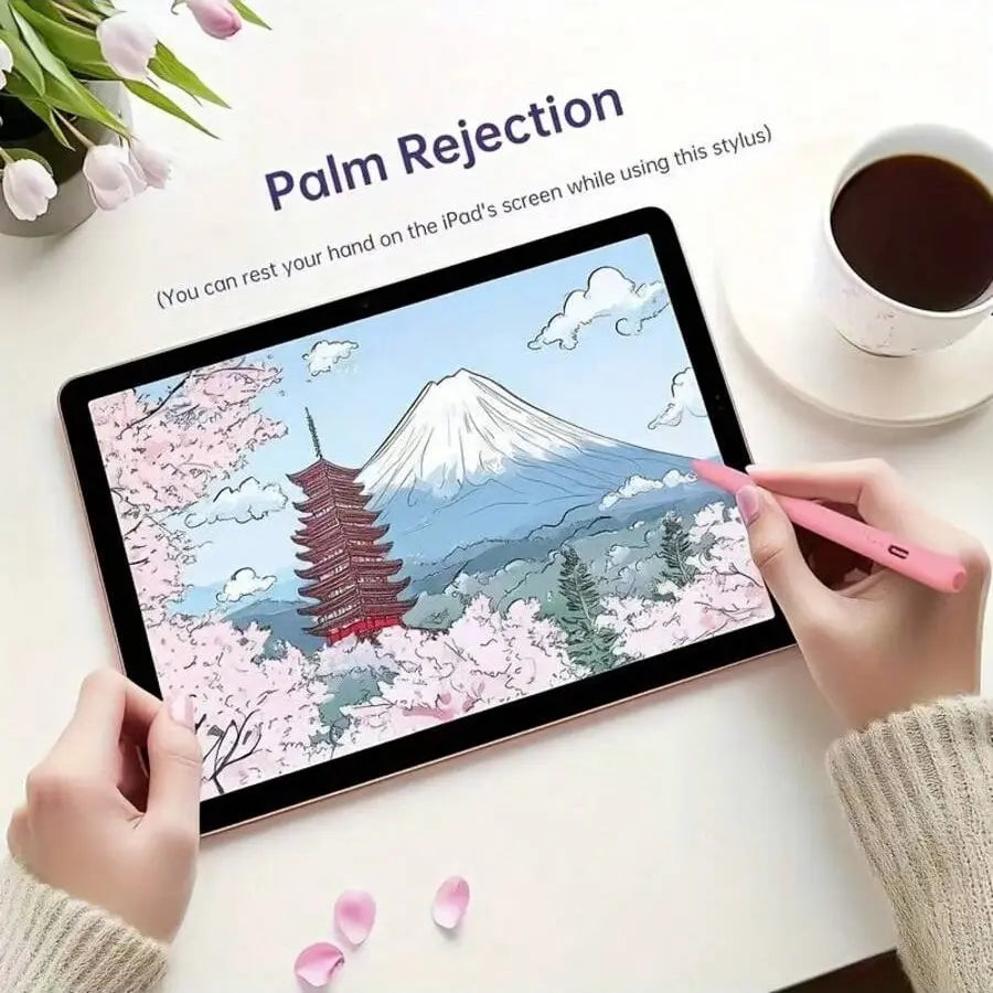 Universal Touch Pen, Touch Stylus | Fast Charging & Palm Rejection | One-Click Power on | Magnetic Fixing | Replaceable Nib | Long Battery Life