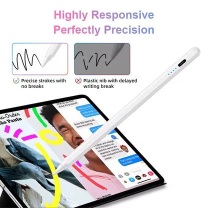 Universal Touch Pen, Touch Stylus | Fast Charging & Palm Rejection | One-Click Power on | Magnetic Fixing | Replaceable Nib | Long Battery Life