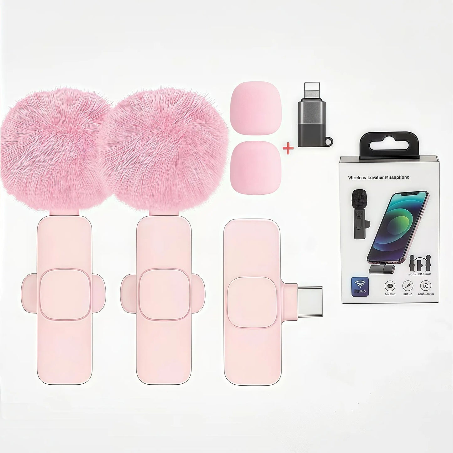 Lavalier Mic for Iphone/Android/Ipad - Mini Clip-On Microphone with Crystal Clear Sound for Live Streaming, USB-C Vlog Microphone for Smartphones