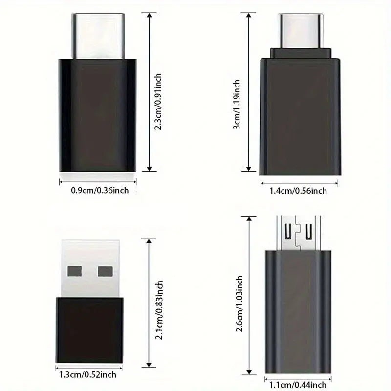 8-Piece USB to USB C Adapter Set, USB Type C Female to USB Adapter, Micro USB to USB C Female Male Conversion, Usb Adapter Kit Tiktokshopspringglowup