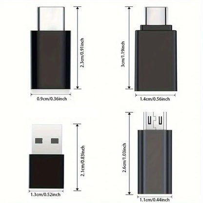 8-Piece USB to USB C Adapter Set, USB Type C Female to USB Adapter, Micro USB to USB C Female Male Conversion, Usb Adapter Kit Tiktokshopspringglowup