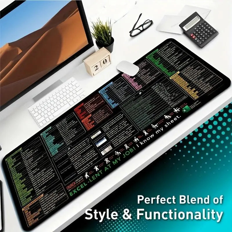 Extended Keyboard Mouse Pad, Non-Slip Mouse Pad with Stitched Edges, Office Desk Keyboard Mouse Mat for Gaming & Office Use, Gaming Mousepad, Office Desk Accessories, Computer Desk Accessories