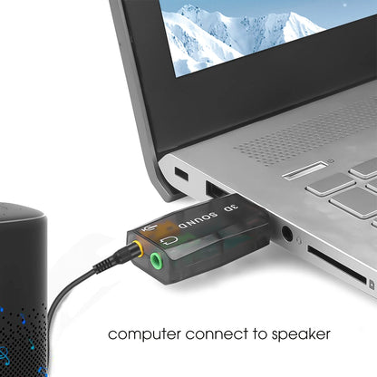 5.1 Sound Channel USB Independent Sound Card External Computer to Replace PCI Notebook USB Sound Card USB to Audio Interface