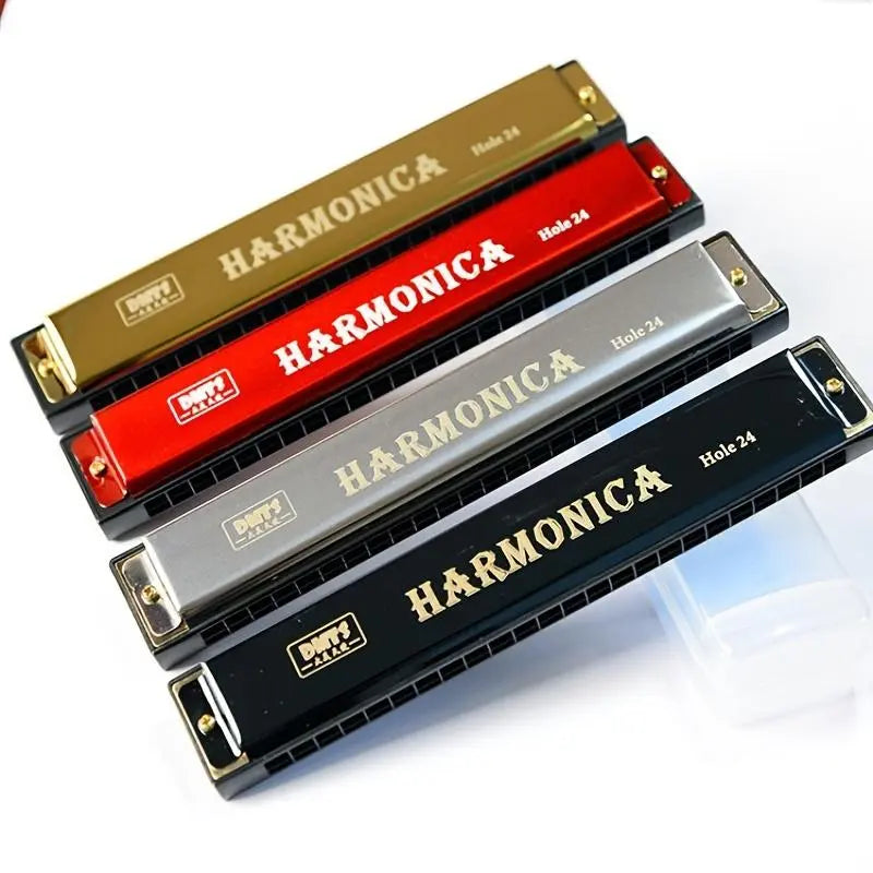 Travel Harmonica for Kids, Portable 24 Holes Harmonica for Beginner, Musical Instruments & Accessories
