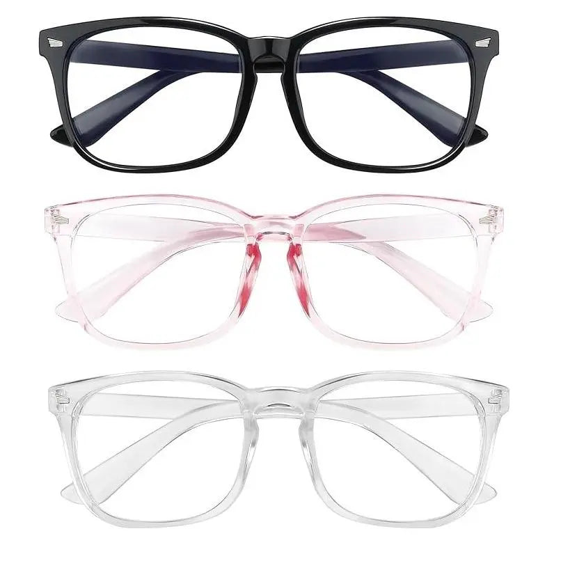 Fashion Computer Gaming Glasses，Party Glasses,Tv Glasses for Men Women, Fake Square Glasses，Fashion Retro Frame Glasses，1Pack，2Pack，3Pack