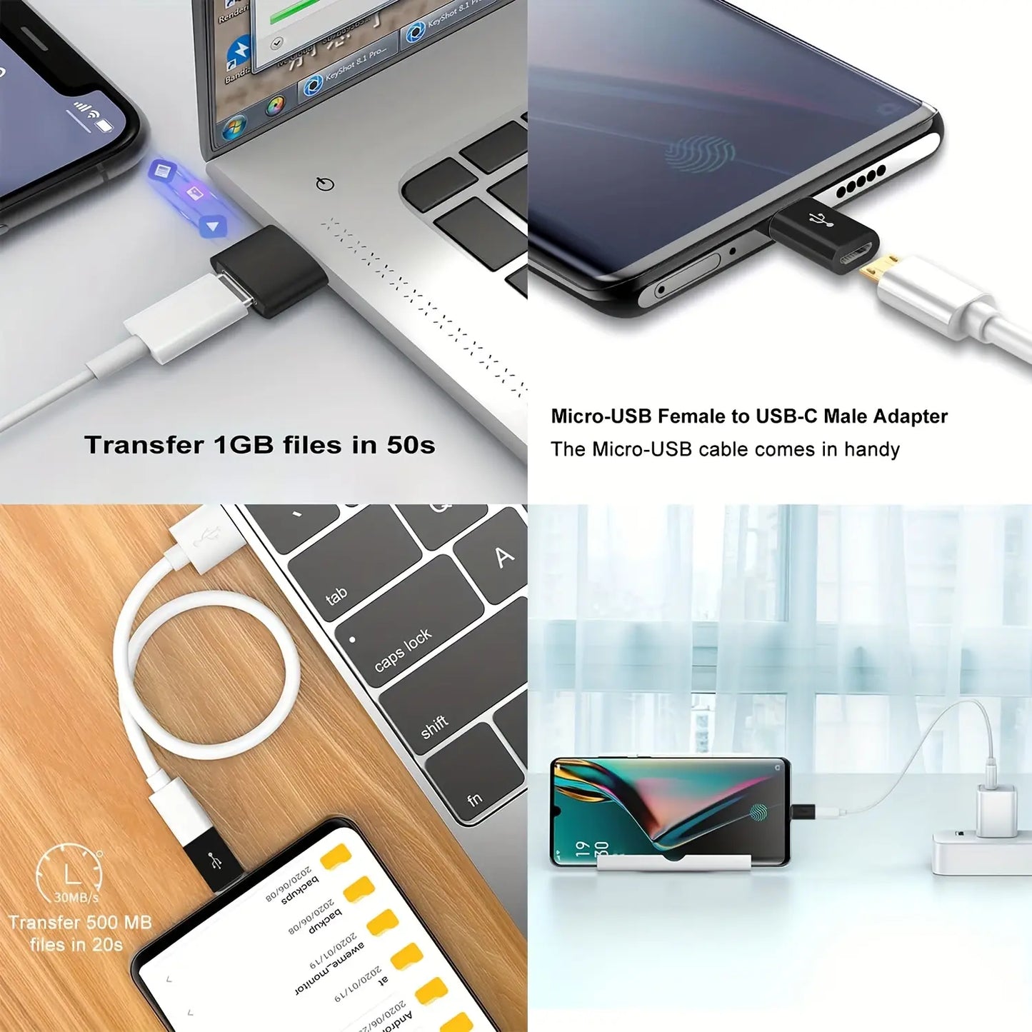 8-Piece USB to USB C Adapter Set, USB Type C Female to USB Adapter, Micro USB to USB C Female Male Conversion, Usb Adapter Kit Tiktokshopspringglowup