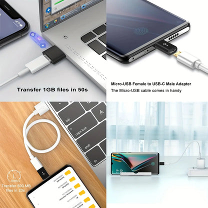 8-Piece USB to USB C Adapter Set, USB Type C Female to USB Adapter, Micro USB to USB C Female Male Conversion, Usb Adapter Kit Tiktokshopspringglowup