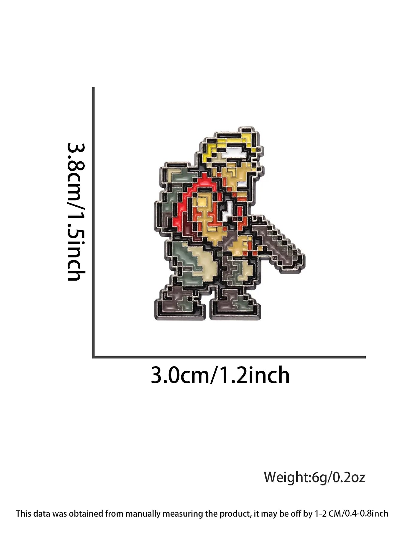 Alloy Bullet Shooting Game Enamel Pin Durable Metal Pins Pixel Arcade Game Alloy Brooch Lapel Backpack Badge Fashion Jewelry Accessories Gift for Friends