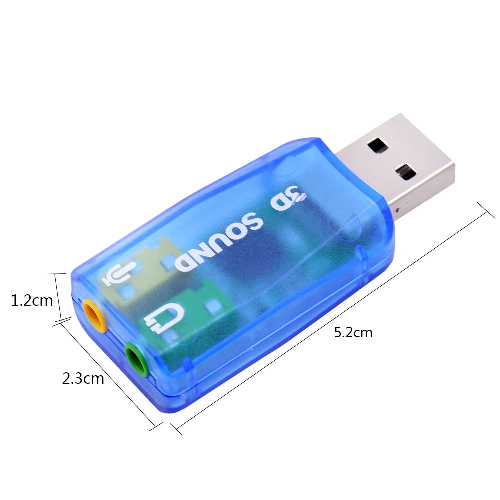 5.1 Sound Channel USB Independent Sound Card External Computer to Replace PCI Notebook USB Sound Card USB to Audio Interface