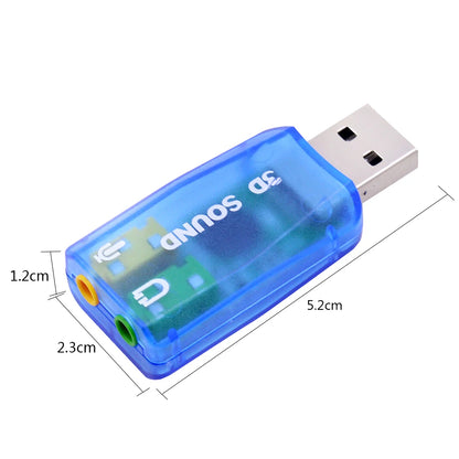 5.1 Sound Channel USB Independent Sound Card External Computer to Replace PCI Notebook USB Sound Card USB to Audio Interface