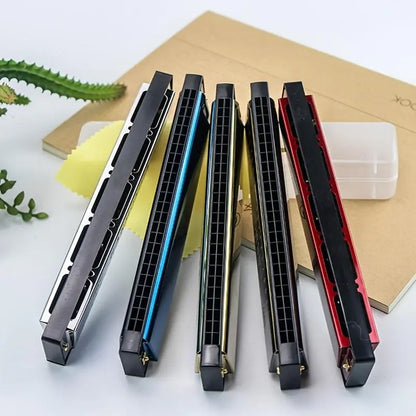 Travel Harmonica for Kids, Portable 24 Holes Harmonica for Beginner, Musical Instruments & Accessories