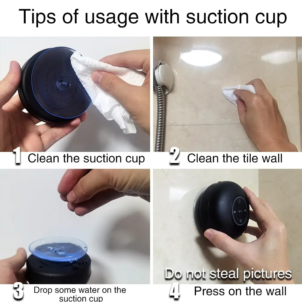 Waterproof Bluetooth-Compatible Speaker with LED Lights, Portable Wireless Mini Speaker for Bathroom, Kitchen and Outdoor Use, IPX4 Water-Resistant, Rechargeable Waterproof Speaker