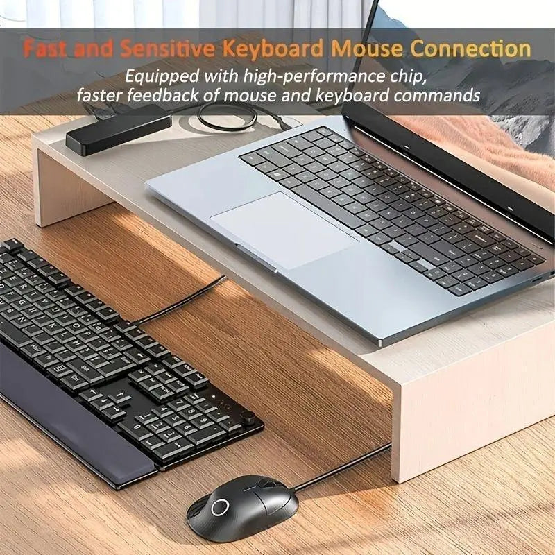 4-In-1 USB 3.0 Hub, Portable USB Hub 4-Port Hub Splitter Multi-Function Adapter and Extension for Laptops, Desktop Computers and Phones, Office Accessories #GLOBAL PICKS