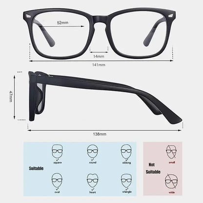 Fashion Computer Gaming Glasses，Party Glasses,Tv Glasses for Men Women, Fake Square Glasses，Fashion Retro Frame Glasses，1Pack，2Pack，3Pack