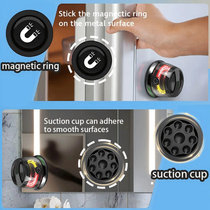 Circuiliving G200 Compact Portable Magnetic-Suction Cup Bluetooth Speaker - IPX4 Waterproof, RGB Lights, TWS Stereo Surround Sound, Smartphone Holder, Suitable for Outdoor & Car Use, Compatible with Iphone & Android, Ideal Gift