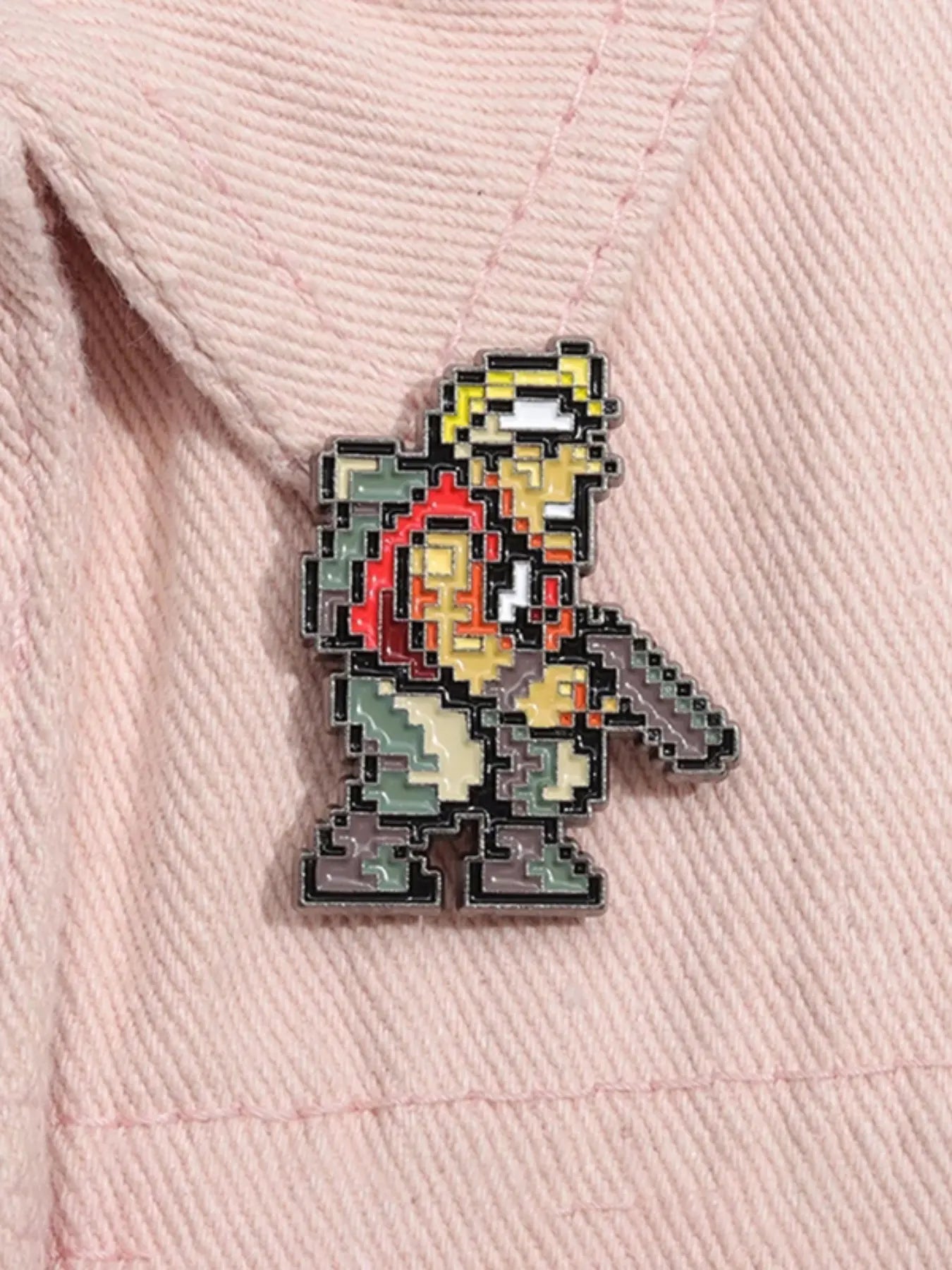 Alloy Bullet Shooting Game Enamel Pin Durable Metal Pins Pixel Arcade Game Alloy Brooch Lapel Backpack Badge Fashion Jewelry Accessories Gift for Friends