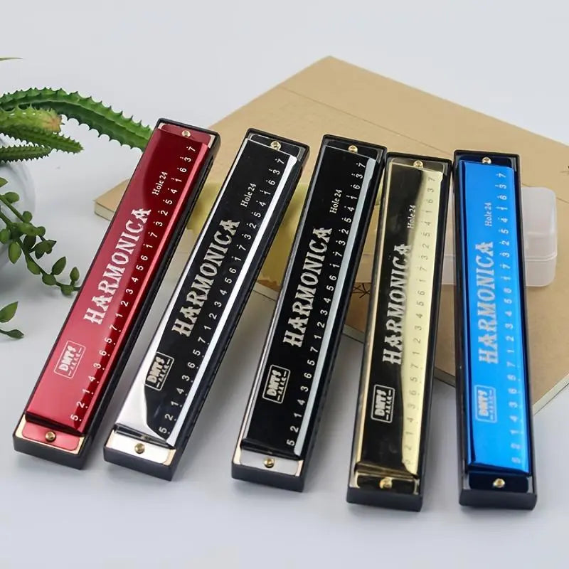 Travel Harmonica for Kids, Portable 24 Holes Harmonica for Beginner, Musical Instruments & Accessories