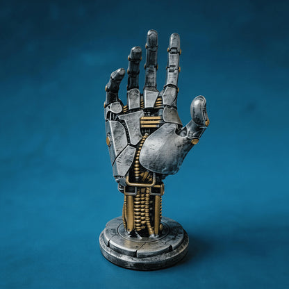 Mechanical Resin Cyberpunk Game Controller Stand - Multi-Functional Desk Organizer for Controllers, Phones, Over-Ear Headphones, Gamer Stuff, Back-To-School Gift