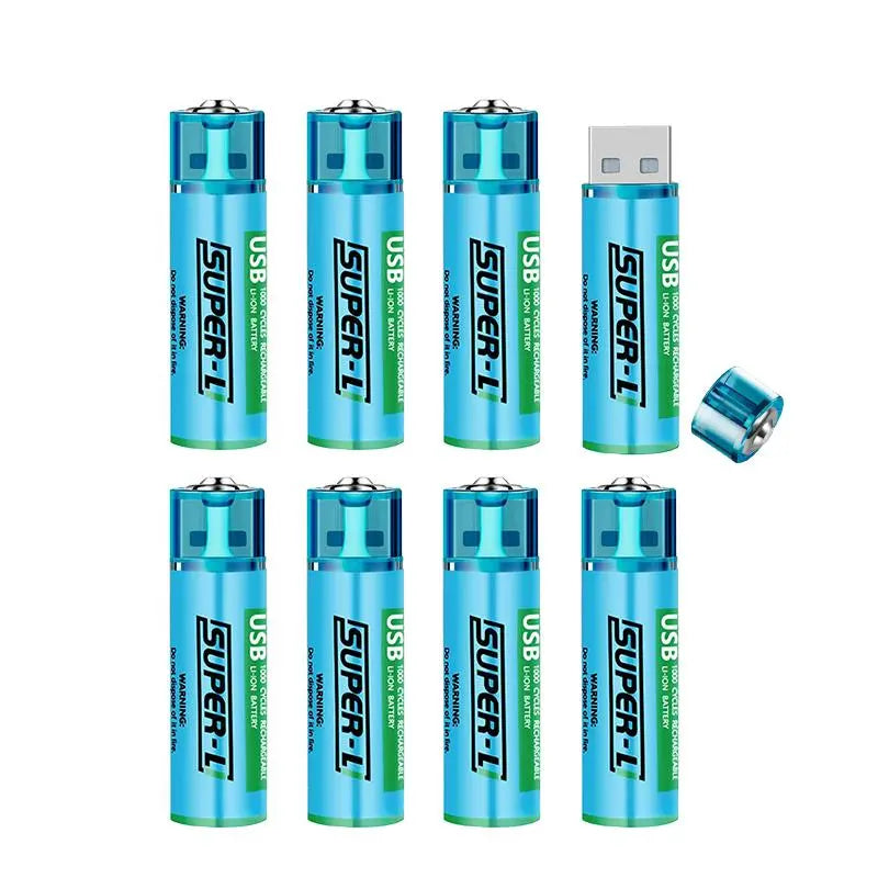 USB Rechargeable Battery for Electronics, Lithium 1.5V 1000Mah AA Type Battery, All-Purpose Household Replacement Battery for Home & Office Use, Music Festival Supplies