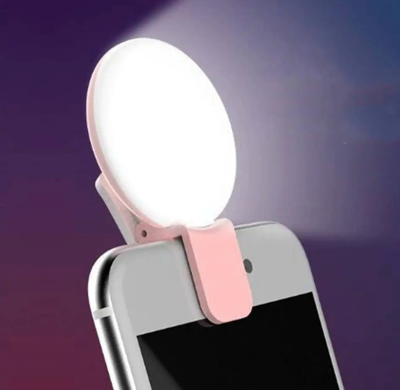 Mini Selfie Ring Light for Cellphones, Rechargeable Cell Phone Selfie Ring Light Clip on for Cellphones, Laptop, Make Up, Portable Phone Light