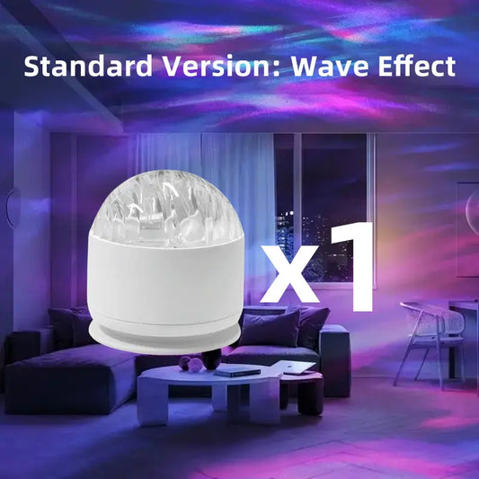 16 Color Change along with the Rhythm of the Music，2 Scene - Ocean Wave & 3D Water Ripple Projector Light，Star Projector Night Light for Bedroom, Party, Home Décor Dealsforyoudays